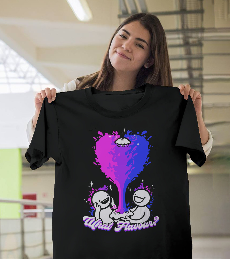 What Flavour? Bi Colorful Abstract Heart Splash T-Shirt
