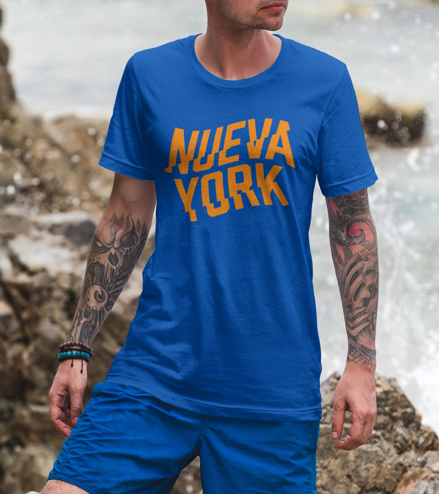 Nueva York Bold Orange Blue T-Shirt