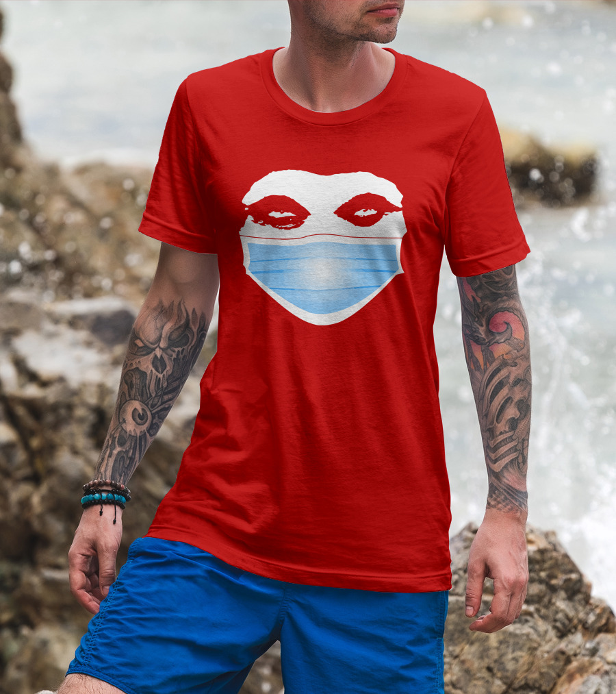 Greg Gutfeld Red Face Mask T-Shirt