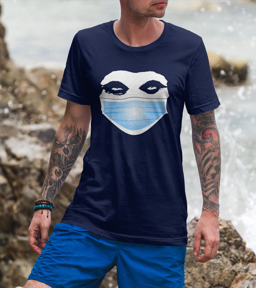 Gutfeld Store Blue Masked Face T-Shirt