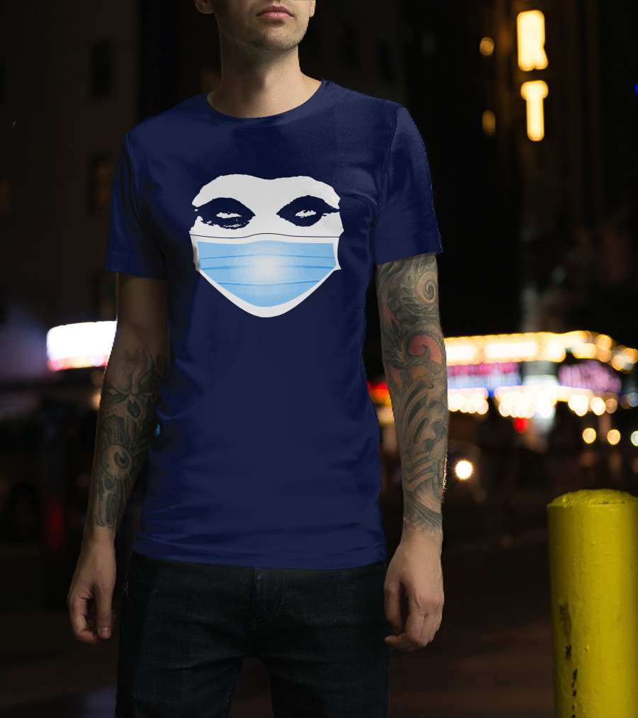 Gutfeld Store Blue Masked Face T-Shirt