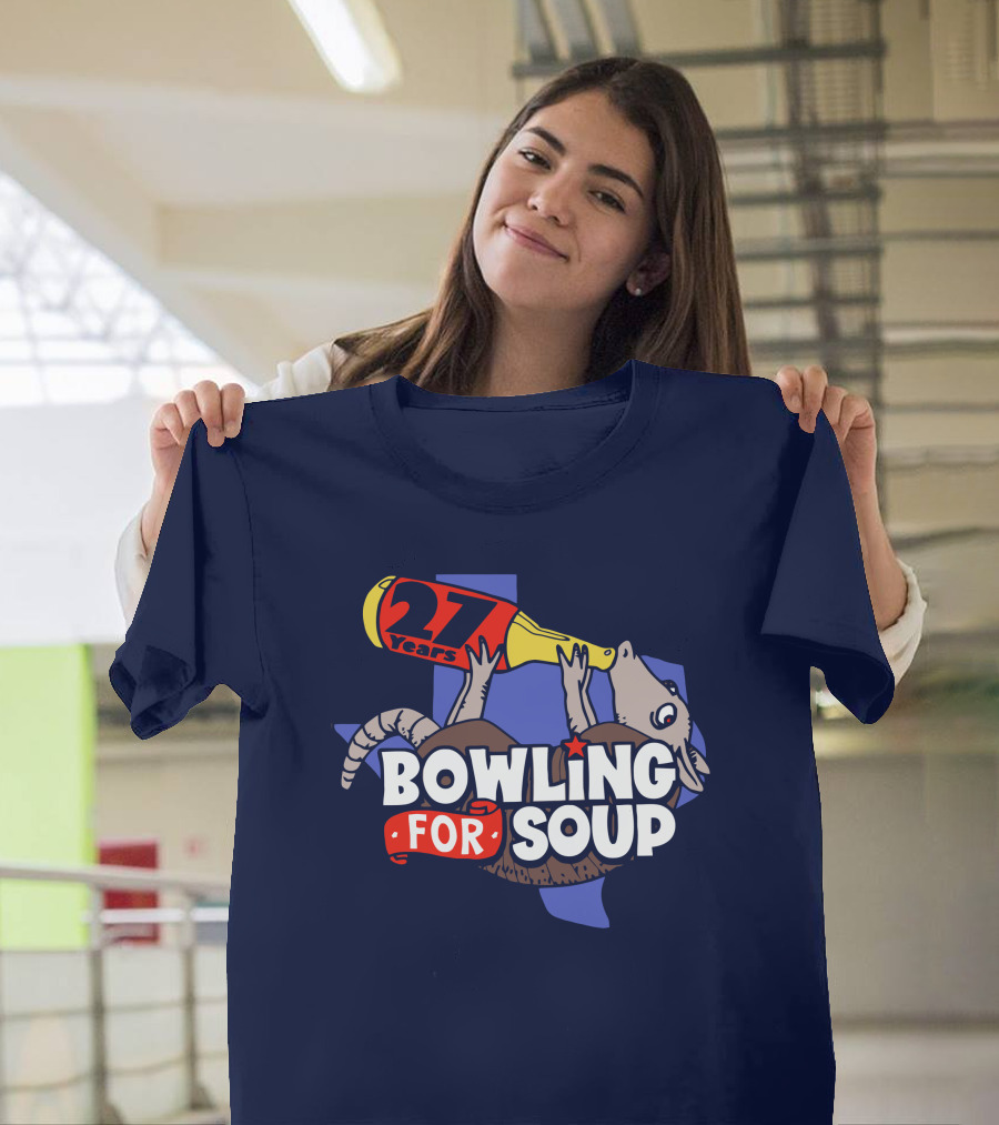 Bowling For Soup 27 Years Armadillo Texas T-Shirt
