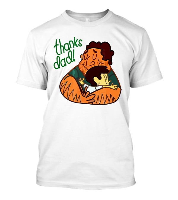 Thanks Dad Happy Hugging Dad And Child T-Shirt