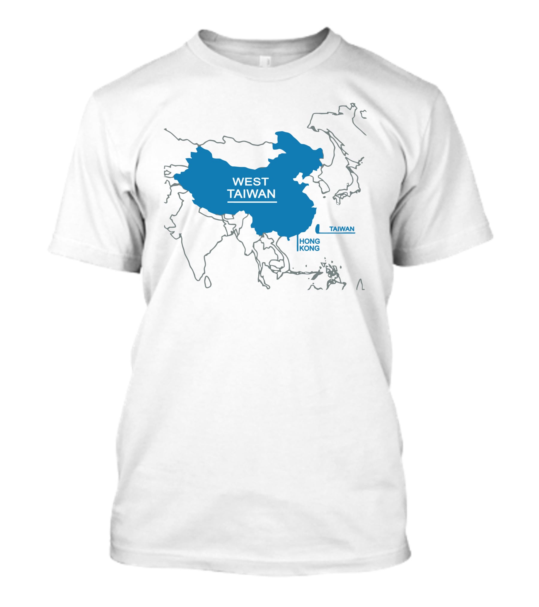 West Taiwan Map With Taiwan Hong Kong T-Shirt