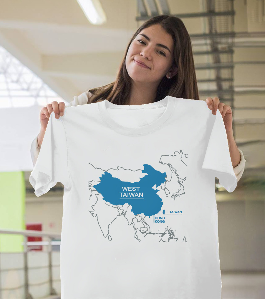 West Taiwan Map With Taiwan Hong Kong T-Shirt