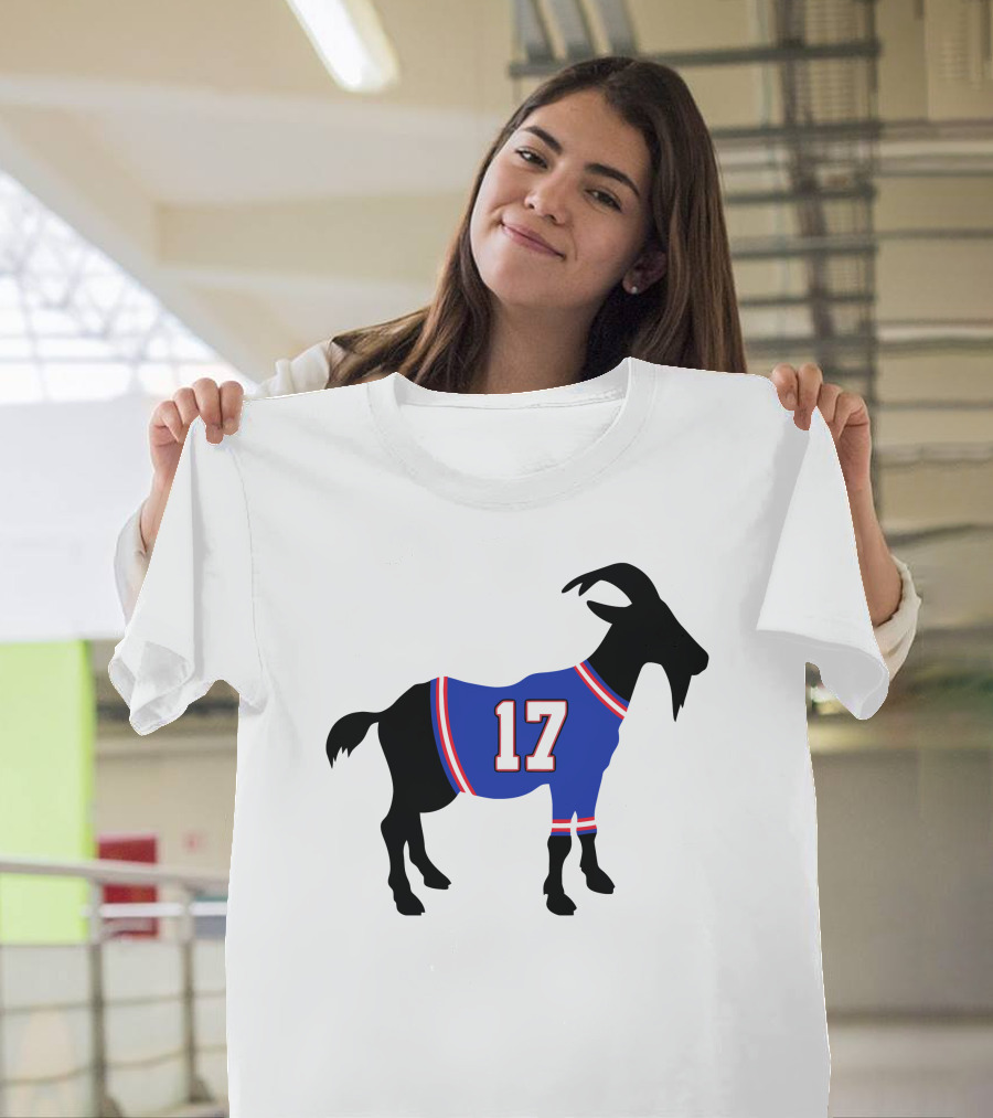 Josh Allen Goat Graphic Number 17 Jersey T-Shirt