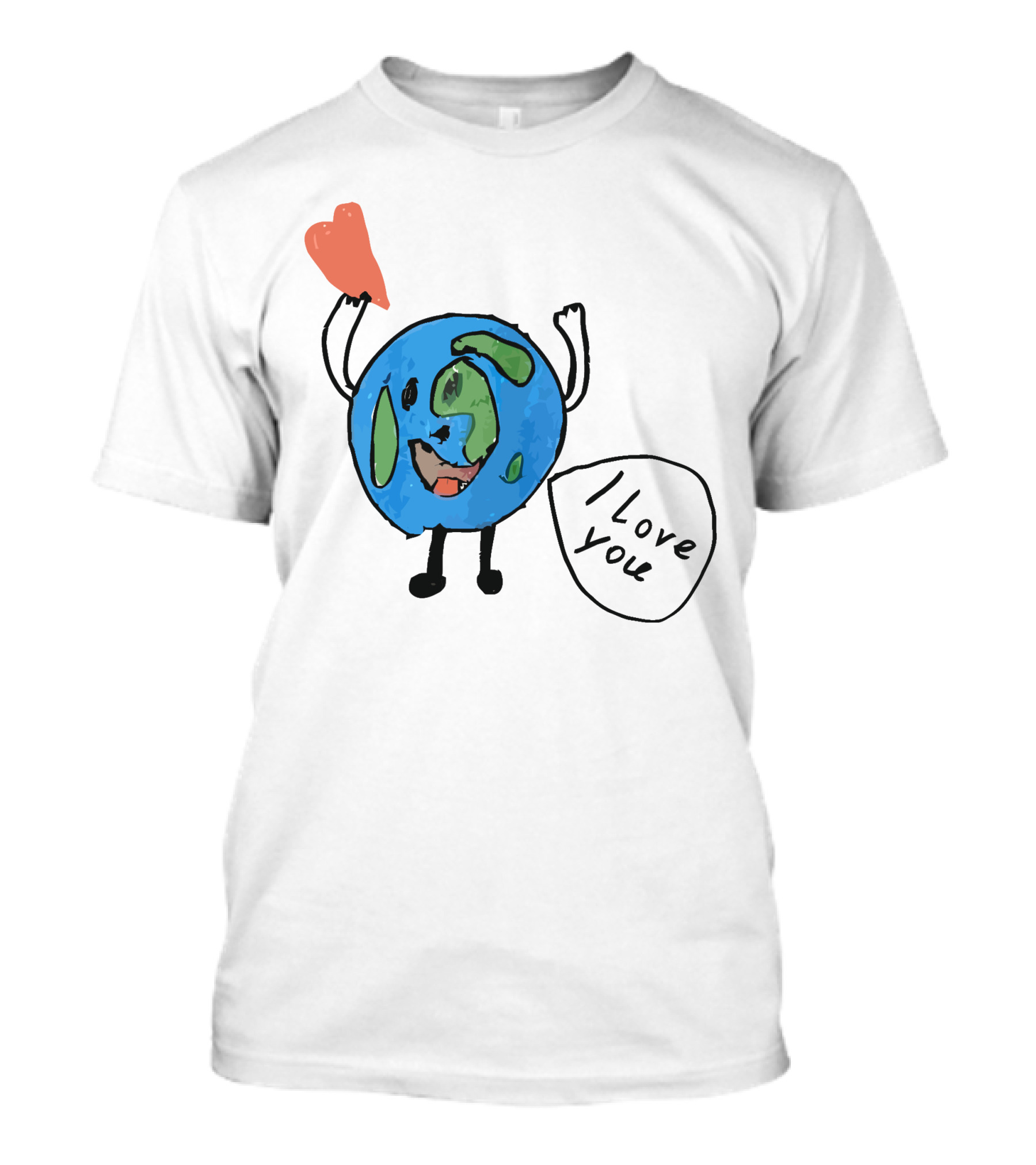 I Love You Earth Heart T-Shirt