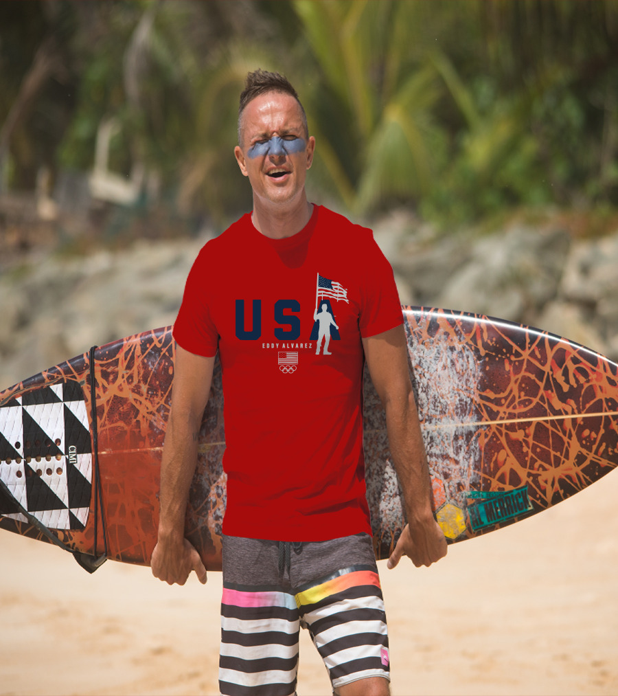 USA Eddy Alvarez Olympic Flag Bearer T-Shirt