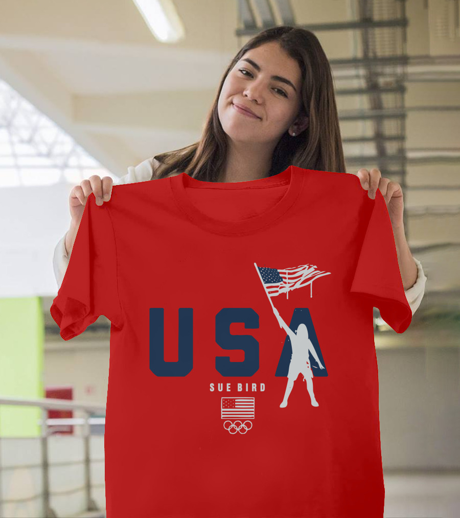 USA Sue Bird Flag Bearer Olympic T-Shirt