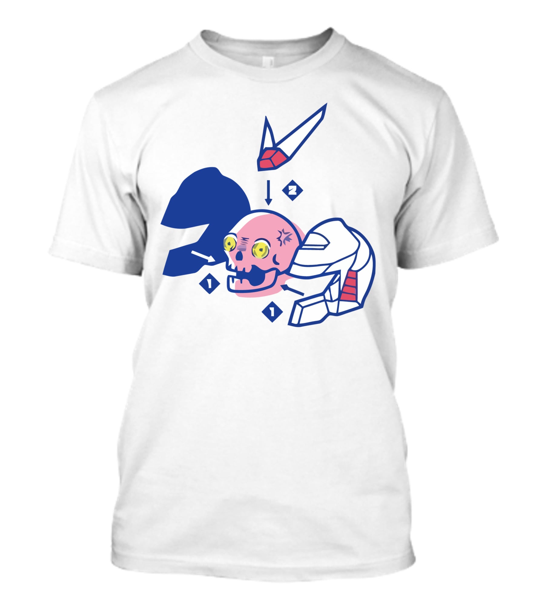 Pewdiepie Mecha Anatomy Skull Robot Disassembled T-Shirt