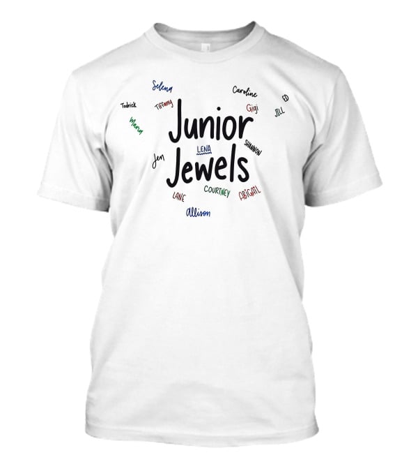 Taylor Swift Junior Jewels Signed Shirt Names Selena Gigi Ed Lena Abigail T-Shirt