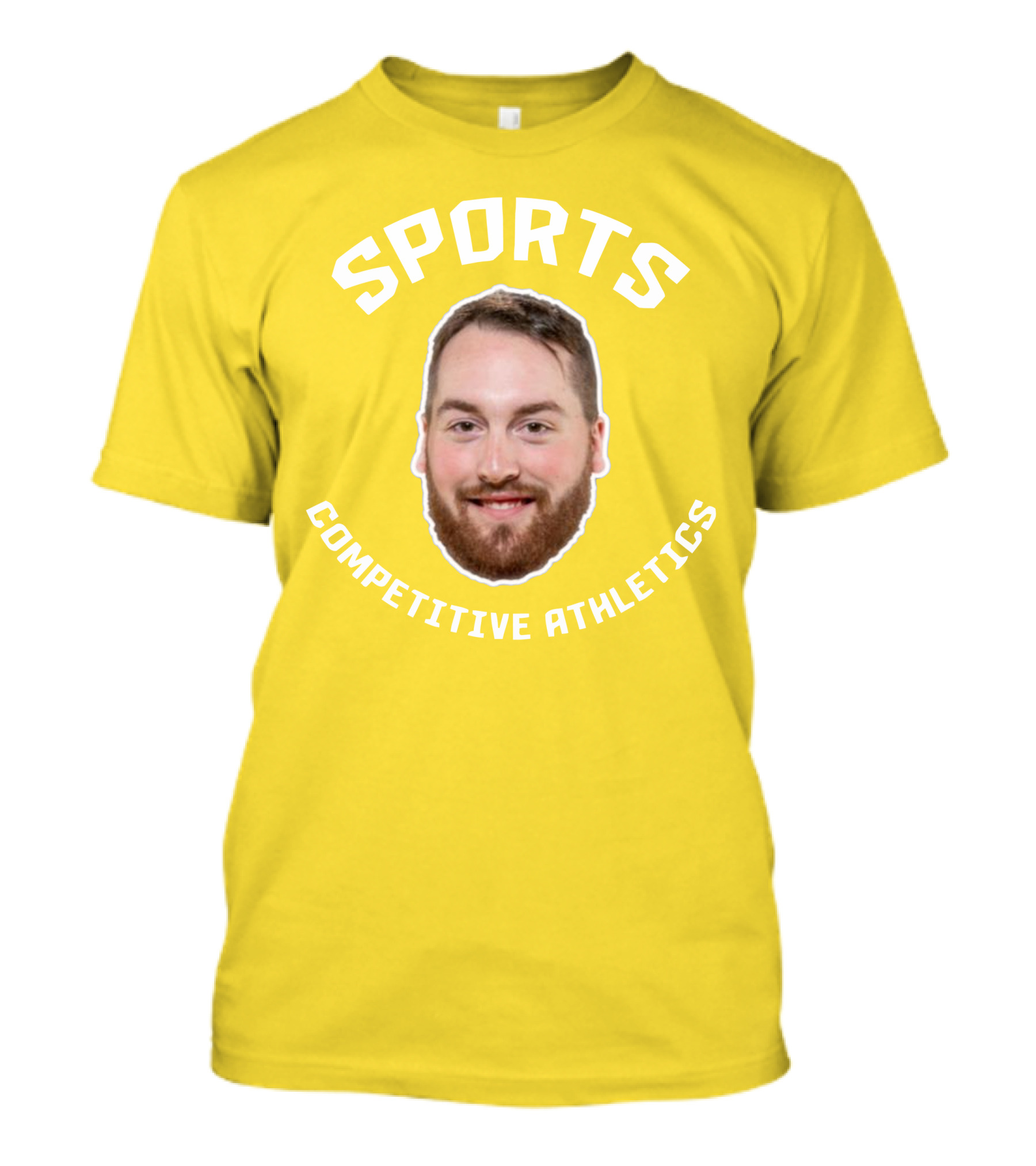Sports Competitive Athletics Bearded Face T-Shirt