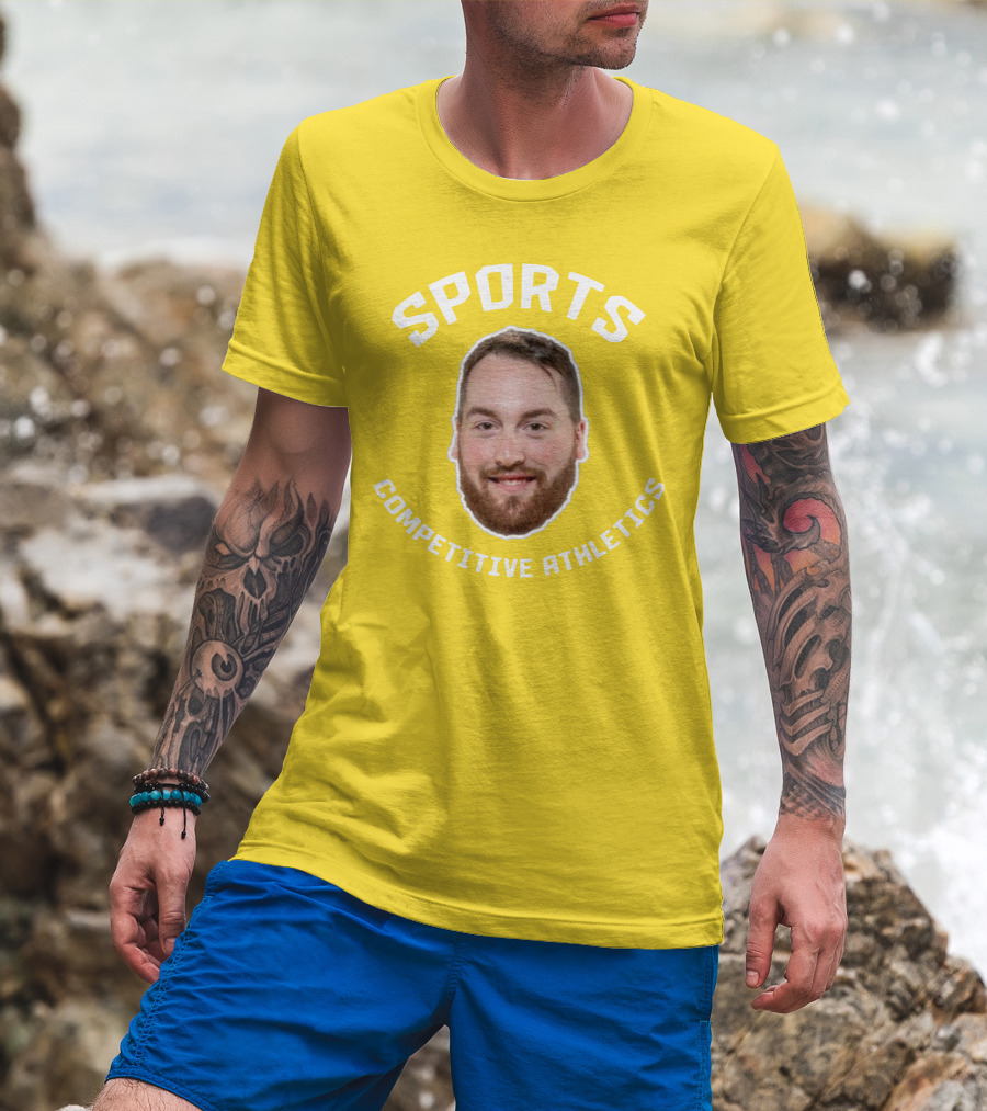 Sports Competitive Athletics Bearded Face T-Shirt