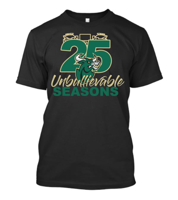 25 Unbullievable Seasons Bulls Stadium T-Shirt