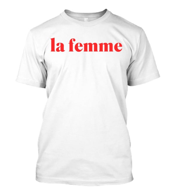 La Femme Band Red Text T-Shirt