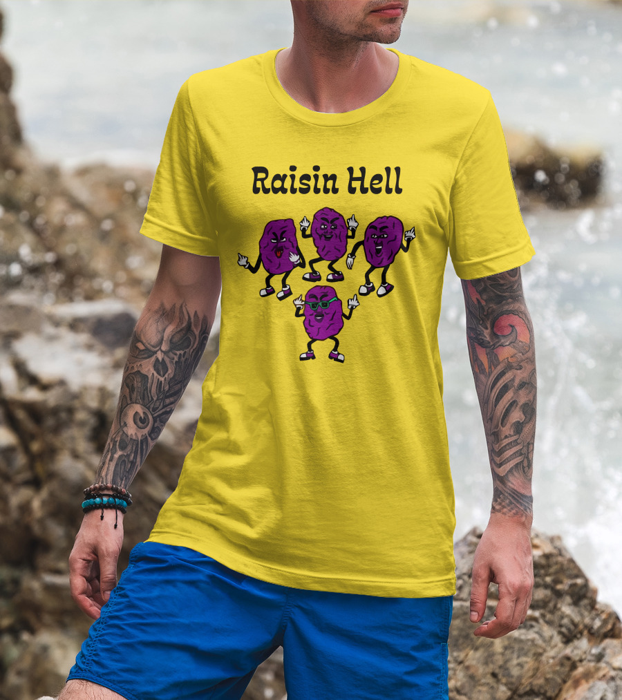 Raisin Hell Dancing Cartoon Purple Raisins T-Shirt