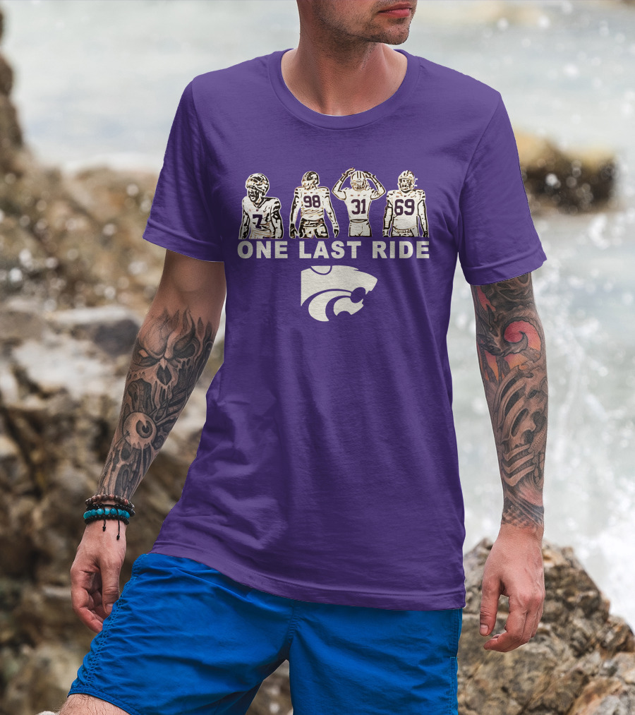 K-State Football One Last Ride Wildcats Players T-Shirt