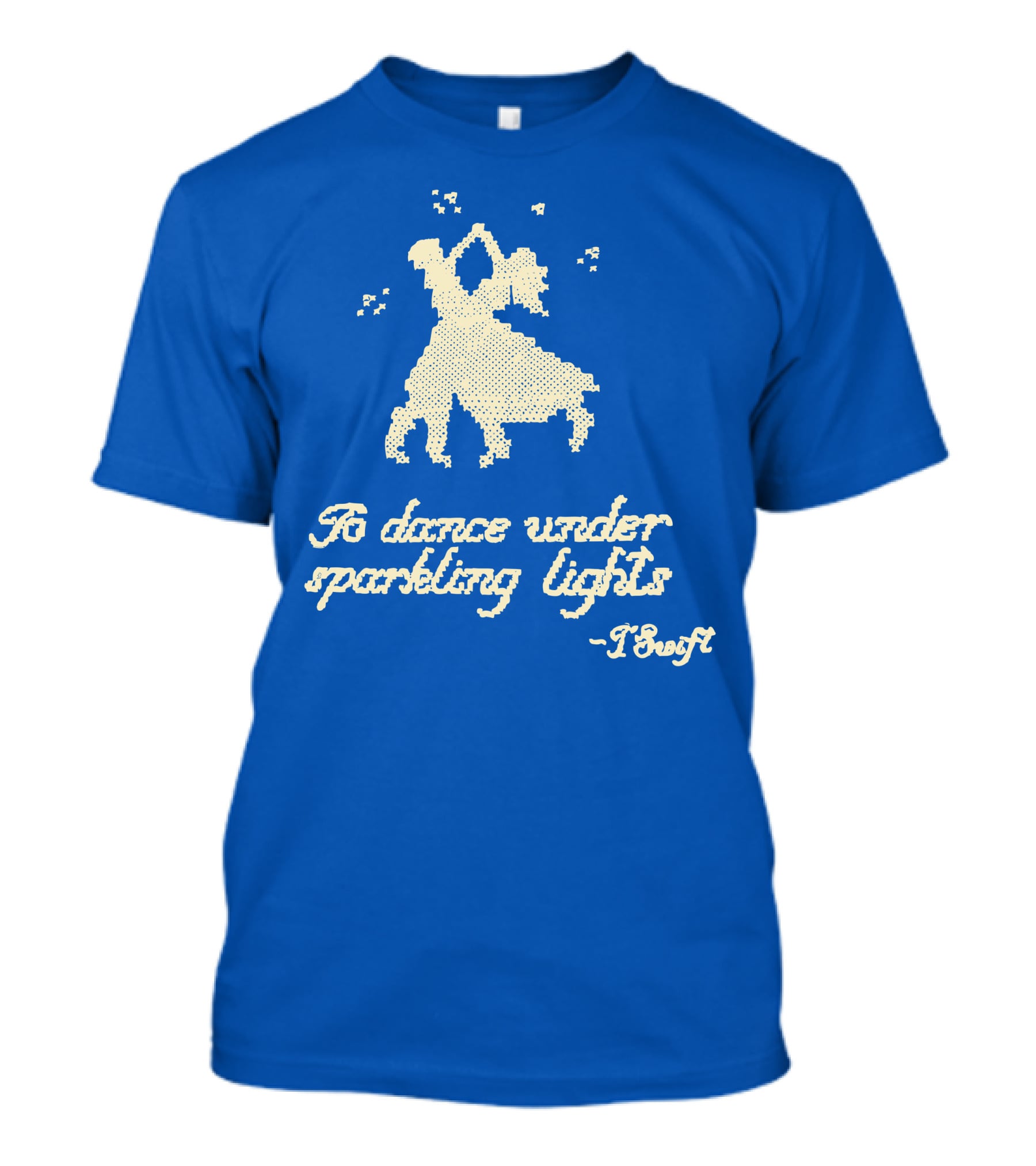To Dance Under Sparkling Lights T Swift Christmas Tree Farm Blue T-Shirt