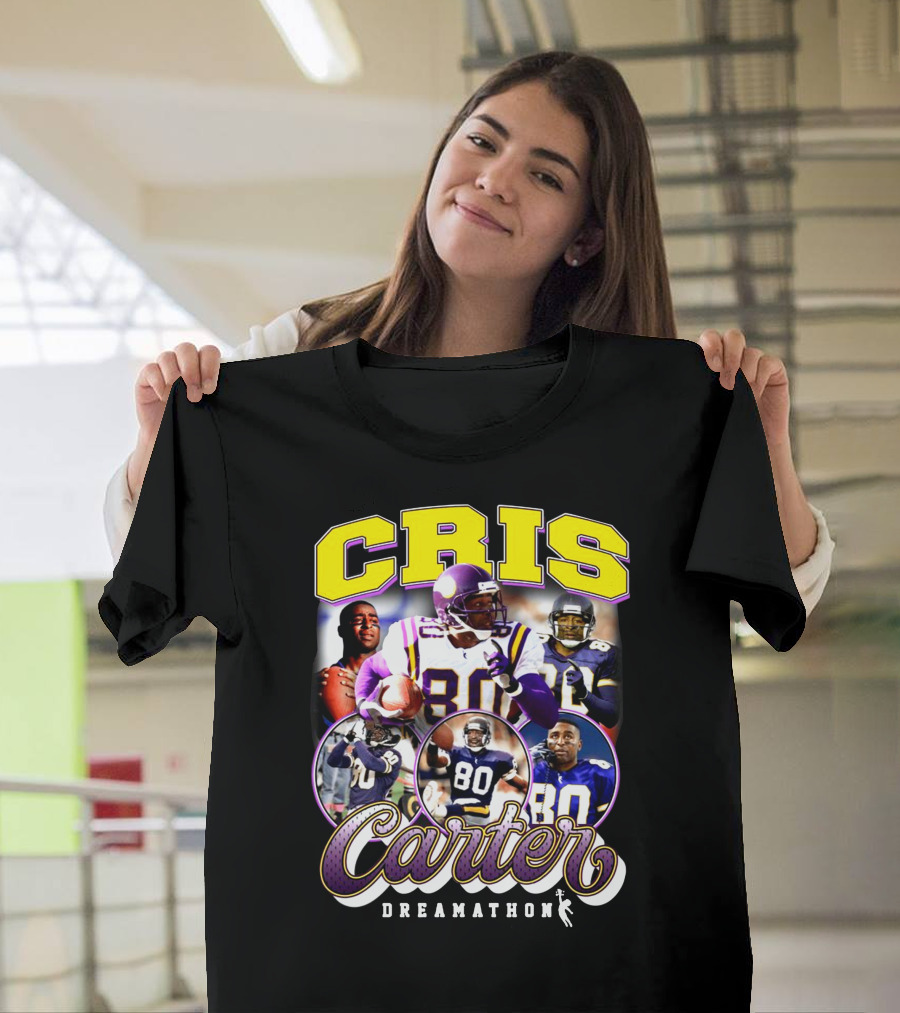 Cris Carter 80 Dreamathon Football Legends T-Shirt