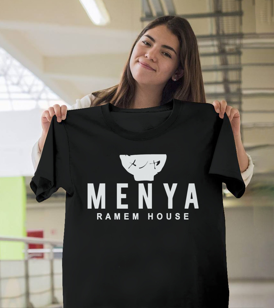 Menya Ramen House Bowl and Text T-Shirt