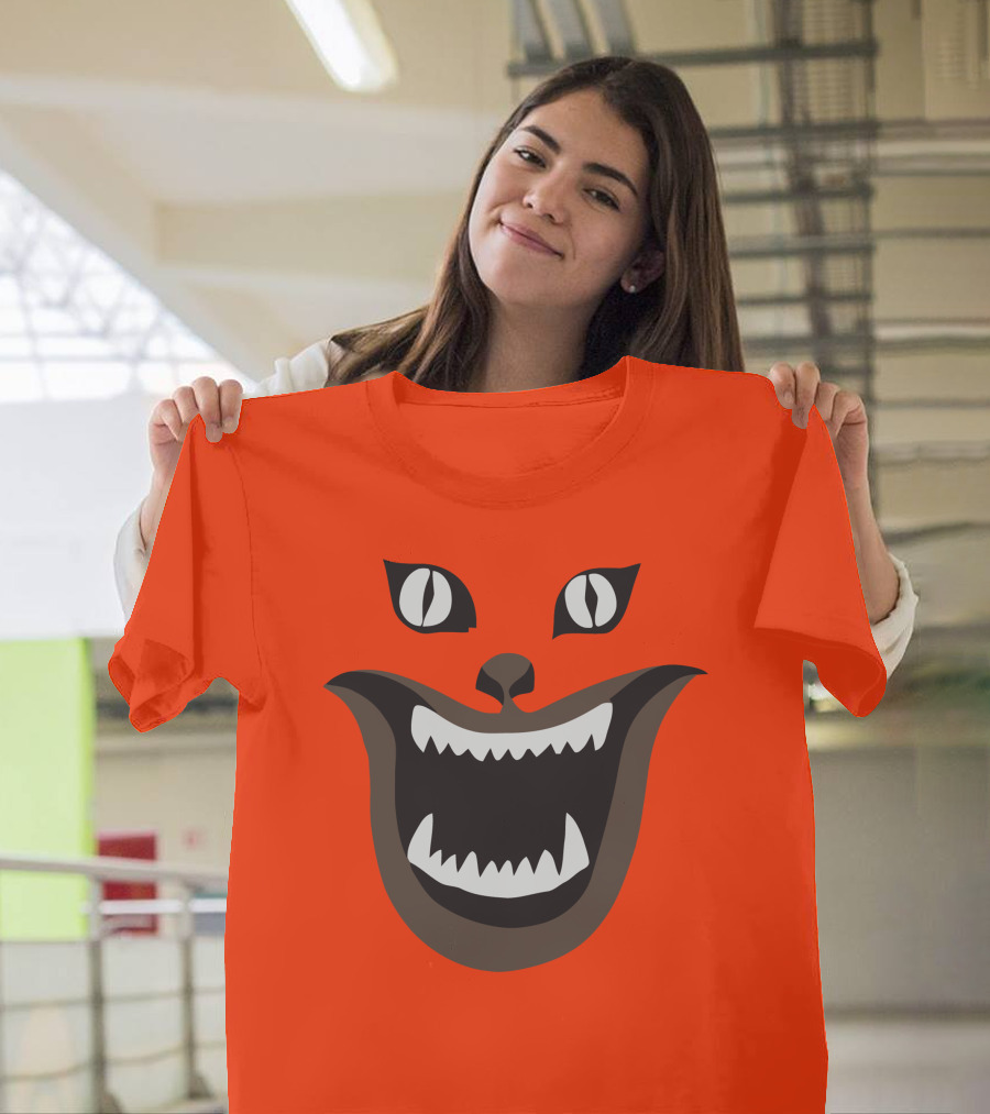 Hausu Cat Face Illustration Iconic Japanese Horror Movie Image T-Shirt