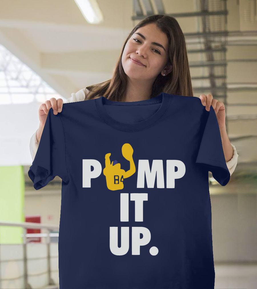 Pump It Up Blue B4 Ninety Football Gesture T-Shirt