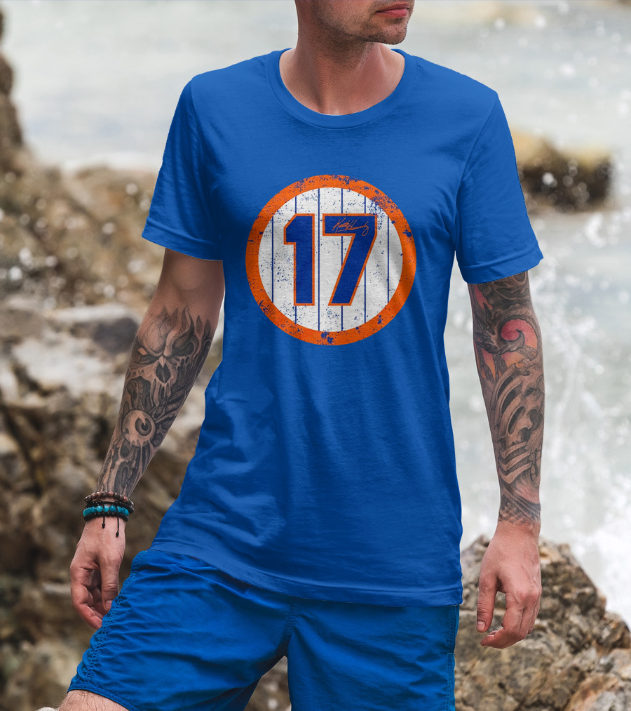 Keith Hernandez 17 New York Mets Jersey Number Signature Classic T-Shirt