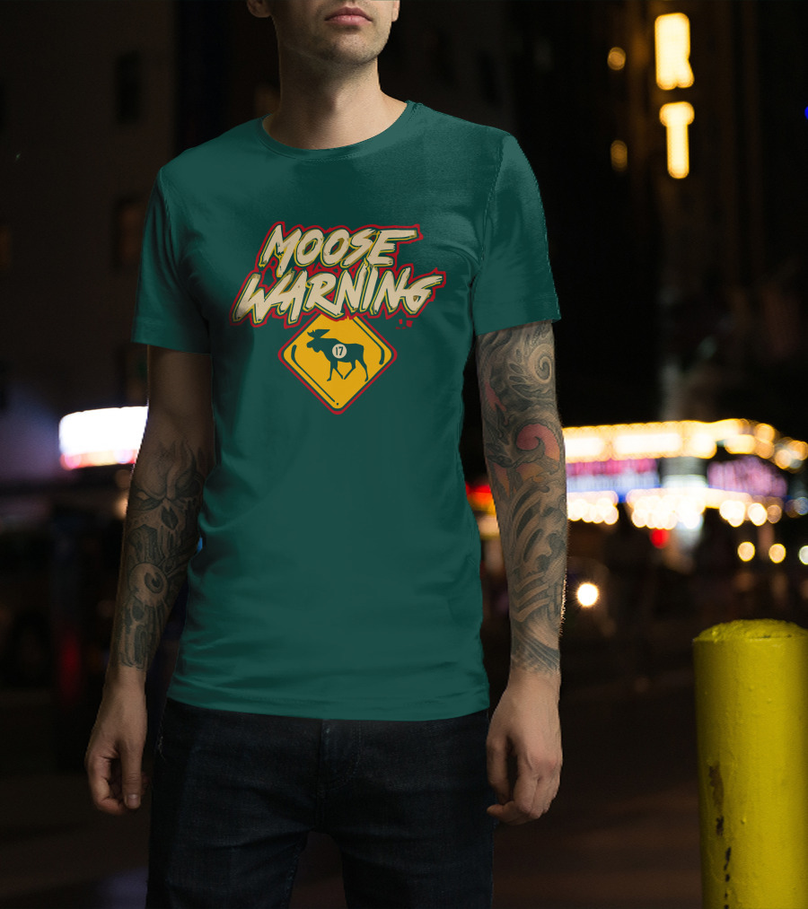 Moose Warning 17 Marcus Foligno T-Shirt
