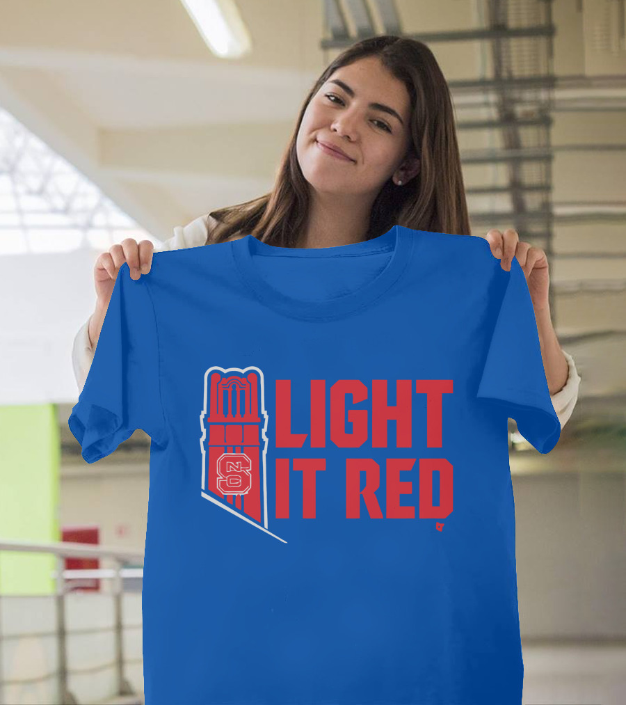 NC State Light It Red Bell Tower T-Shirt