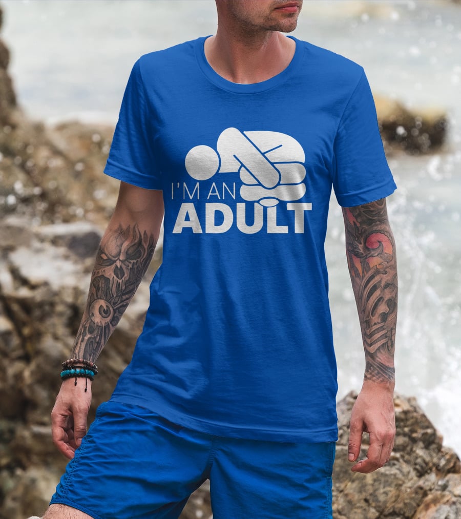 I'm An Adult Finger Circle Game Joke T-Shirt