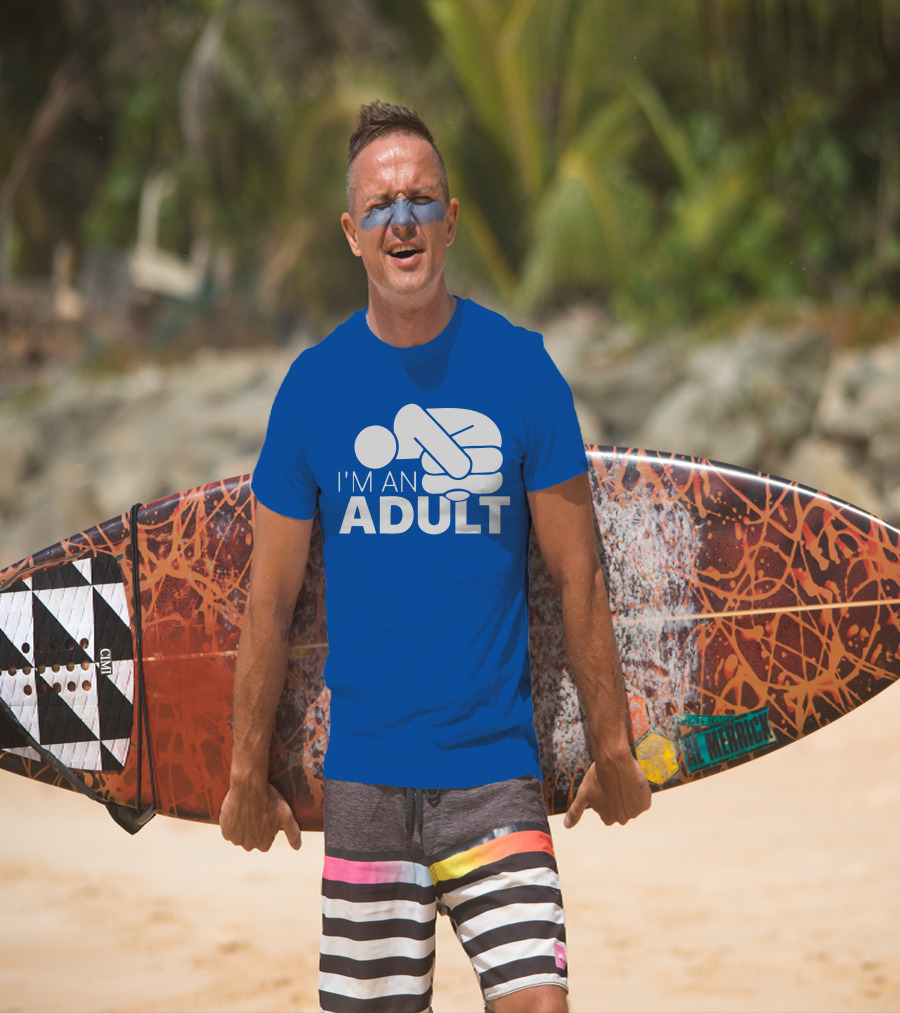 I'm An Adult Finger Circle Game Joke T-Shirt