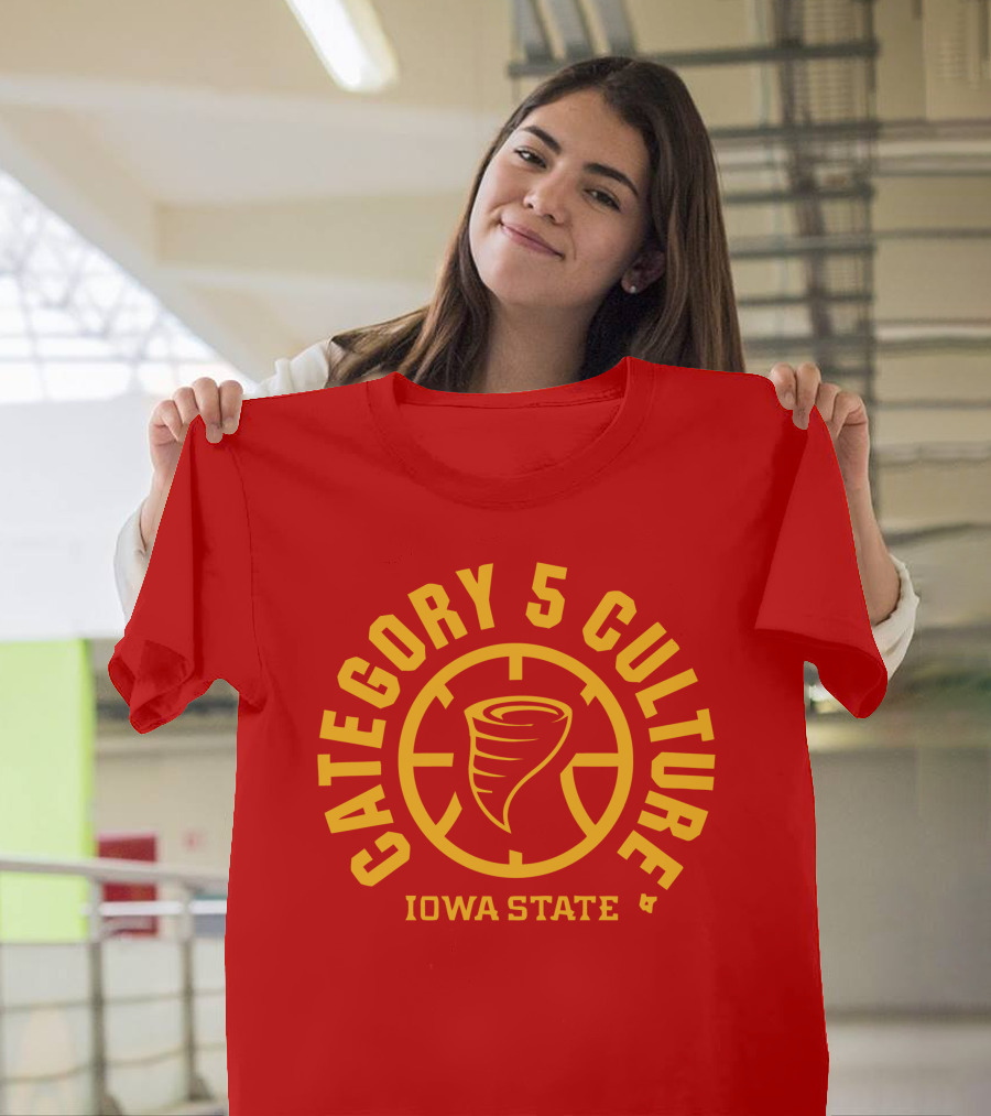 Iowa State Cyclones Category 5 Culture Tornado Emblem T-Shirt