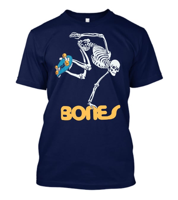 Bones Brigade Skeleton On Skateboard T-Shirt
