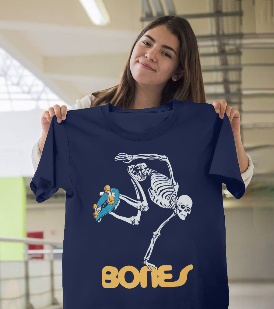 Bones Brigade Skeleton on Skateboard T-Shirt