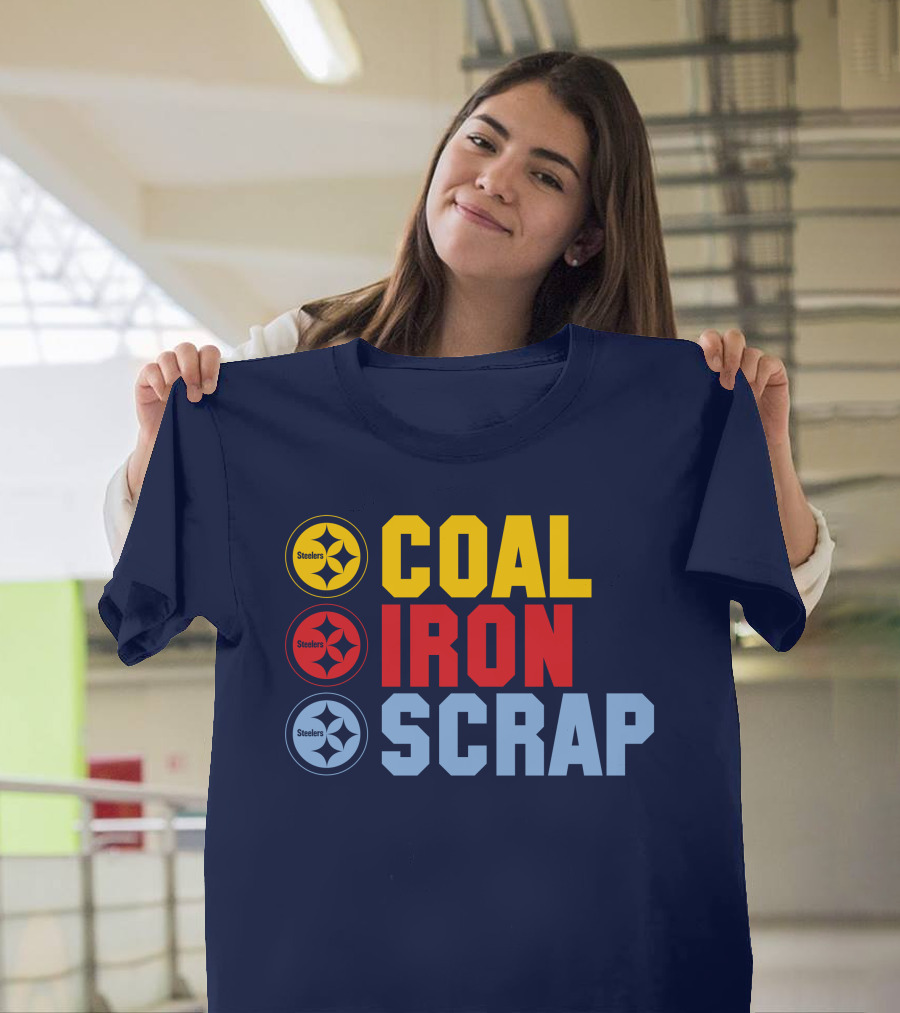 Steelers Coal Iron Scrap Football T-Shirt