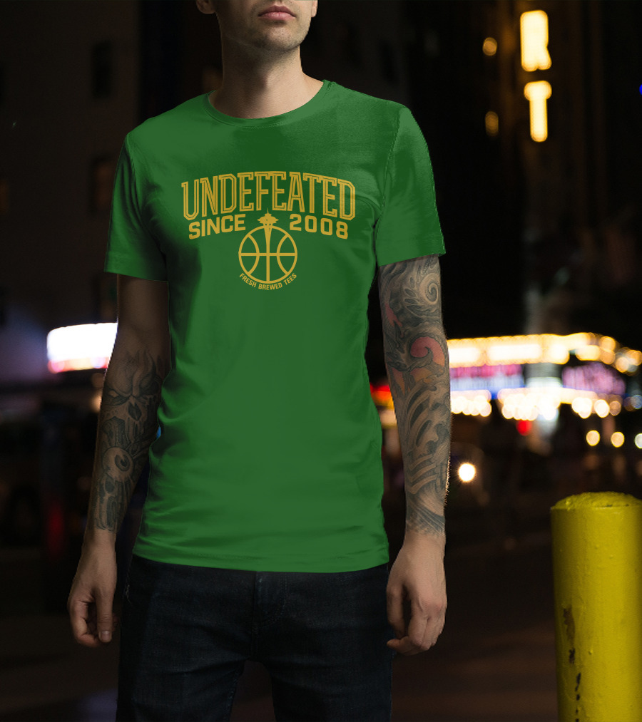 Undefeated Since 2008 Fresh Brewed Tees Basketball T-Shirt