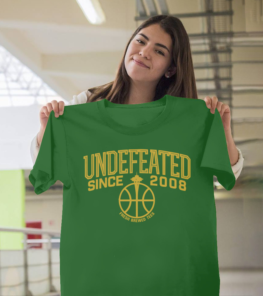Undefeated Since 2008 Fresh Brewed Tees Basketball T-Shirt