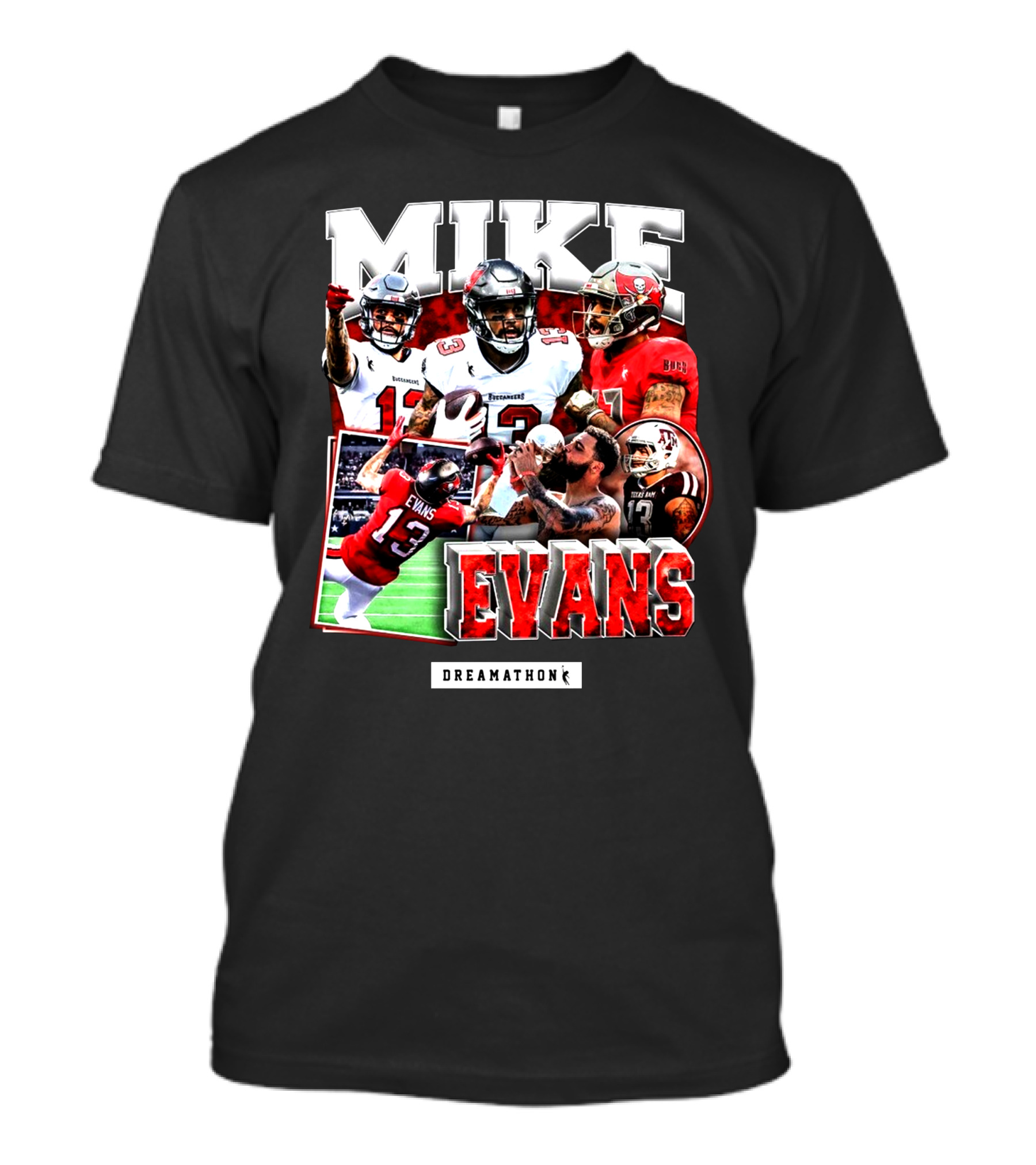 Mike Evans Dreamathon Football Photos Collage T-Shirt