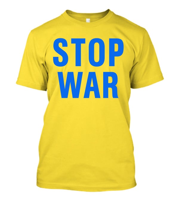 Illia Kovtun Stop War Shirt Bold Blue Typography T-Shirt