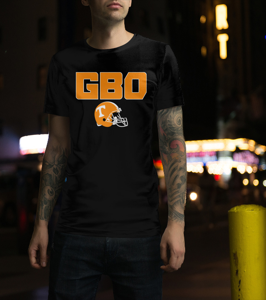 GBO Tennessee Football Go Big Orange T Helmet T-Shirt