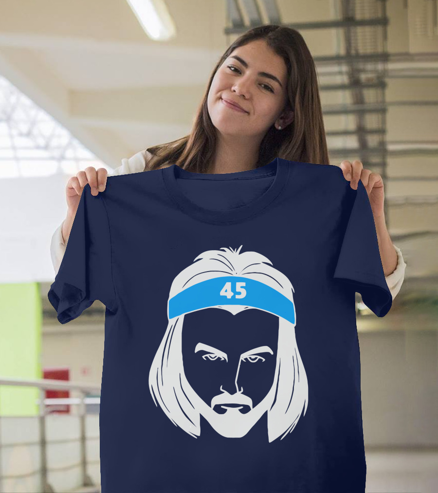 Tar Heel Illustrated Brady Manek Number 45 Stencil T-Shirt