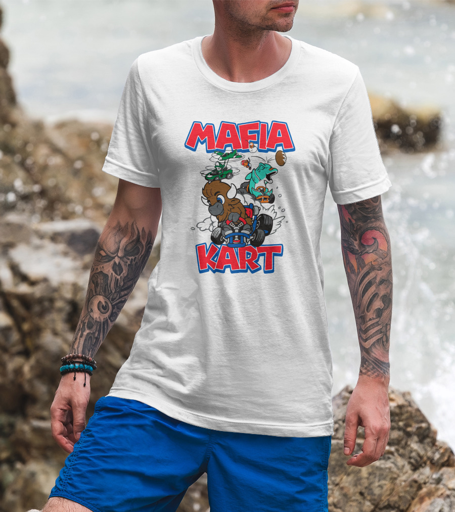 Buffalo Racing Fun Mafia Kart Football Chaos T-Shirt