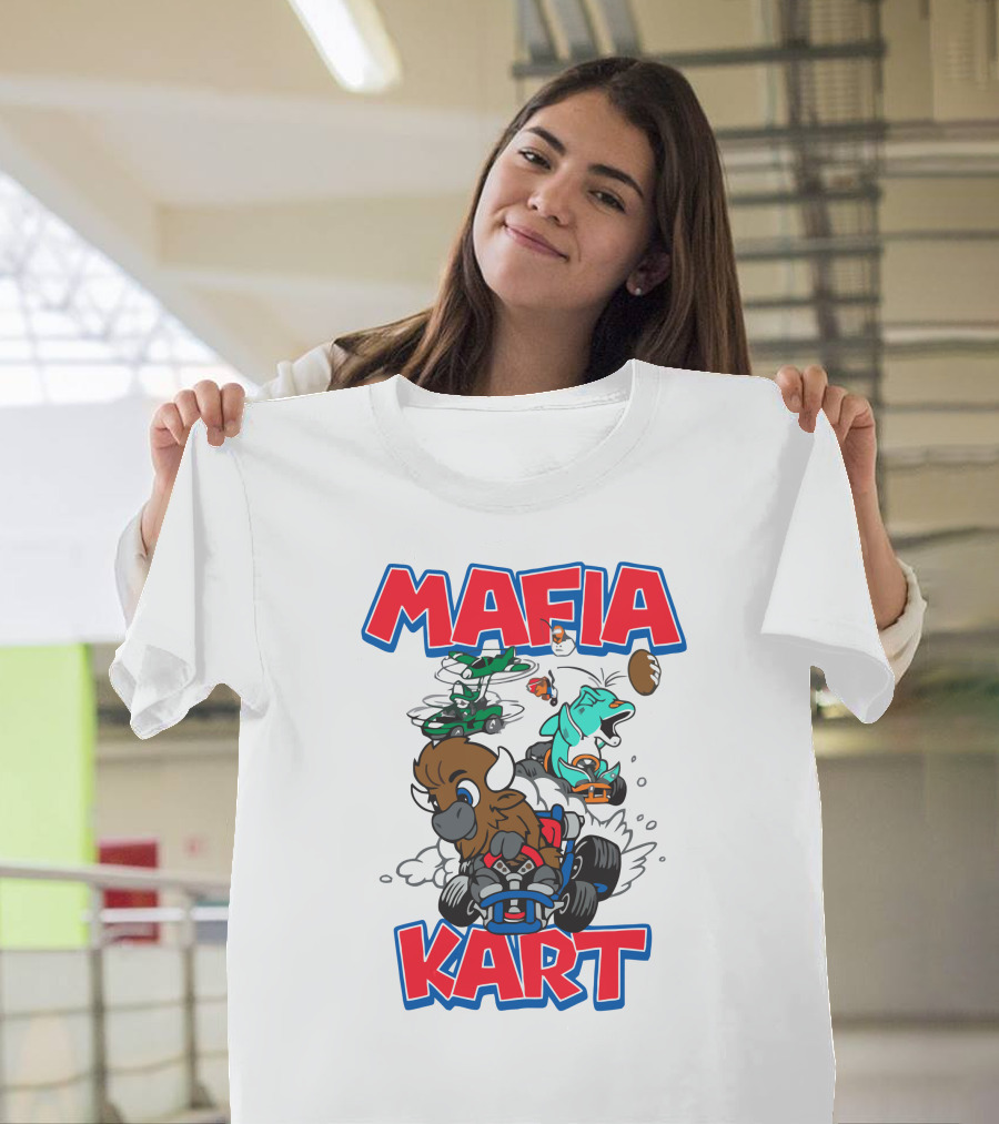 Buffalo Racing Fun Mafia Kart Football Chaos T-Shirt