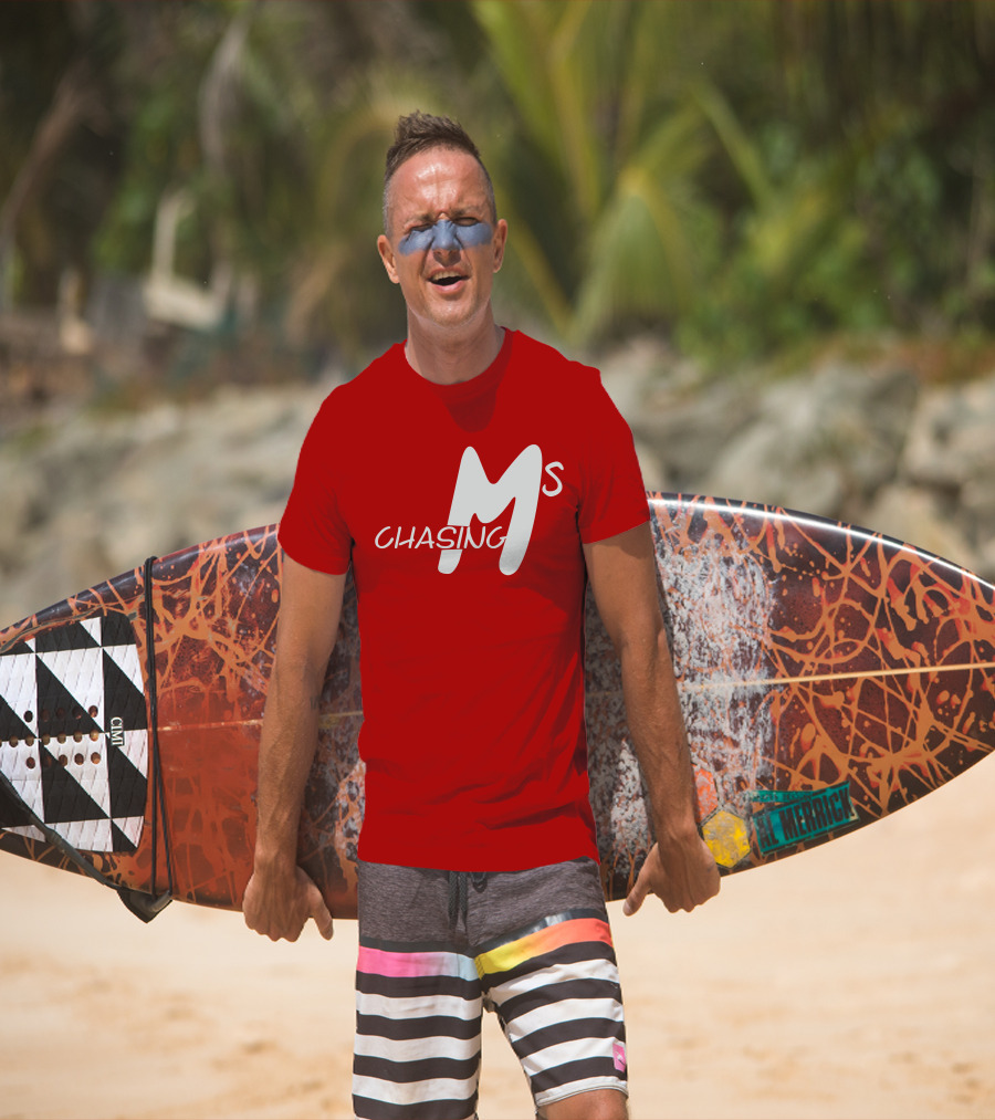 Chasing Ms Retro Style Bold Red T-Shirt