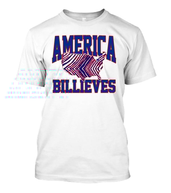 America Billieves Map Zubaz T-Shirt