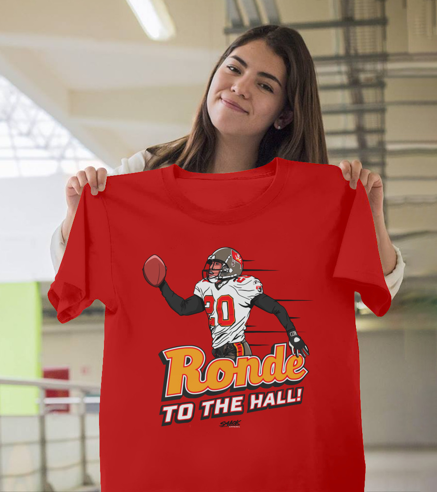 Ronde Barber Tampa Bay Buccaneers Hall Of Fame T-Shirt