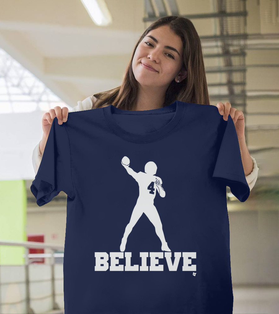 Dak Prescott Number 4 Believe Football T-Shirt