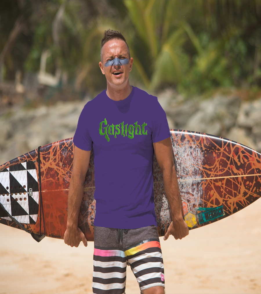 Gaslight Green Slime Retro Gothic Typography T-Shirt