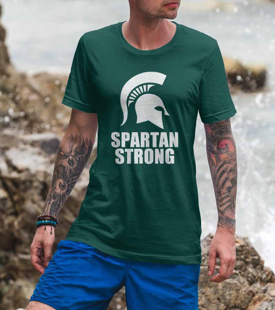 Spartan Strong MSU Helmet T-Shirt