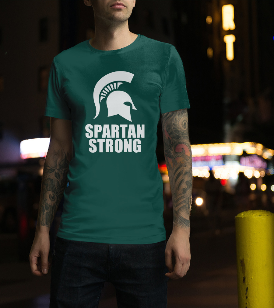 Spartan Strong MSU Helmet T-Shirt